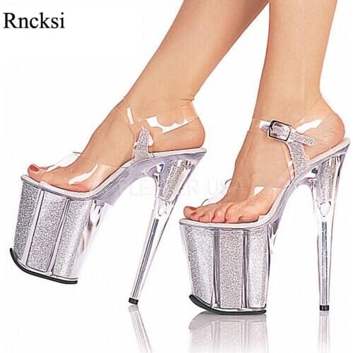 Rncksi New Sexy Women Sandal Shoes 20CM High Heel Platforms Pole Dance/Performance /Star /Model, Sandals Party / Wedding Sandals