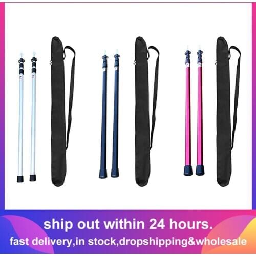 2PCS/1 Set Telescoping Tarp Poles Foldable Lightweight Replacement Canopy Adjustable Aluminum Rods for Outdoor Tent Awning