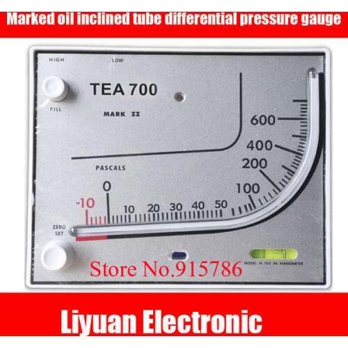 TEA700 Marked oil inclined tube differential pressure gauge / square pressure gauges / micro pressure table