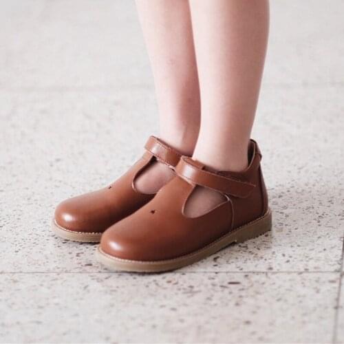 Genuine Leather Kids casual shoes Hollow star Non-slip sole Boys Fashion shoes Cowhide Breathable kids Student shoes 8T