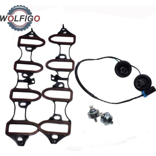 WOLFIGO Knock Sensor Harness Intake Manifold Gasket for Cadillac Chevy GMC 213-3521 10456603 12589867 89060413 89060413 17113557