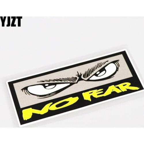 YJZT 15.3CM*6CM Funny Car Styling NO FEAR Eyes PVC Car Sticker Decal 13-1081