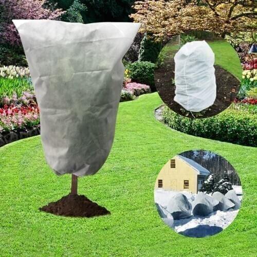 Winter Drawstring Plant Covers Warm Plant Protection Cover Bags Frost Cloth Blanket Protecting Fruit Tree Potted Plants