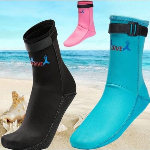 3mm Three Colors Neoprene Scuba Diving Socks Scratch Proof Winter Warm Slip-resistant Socks Swimming Surfing Water Sports