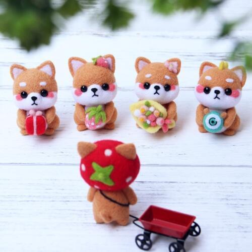 1Pcs Toy Doll Wool Felt Poked Felt Craft DIY Non Finished Poked Set Handcraft Kit for Needle Material Bag Pack Felt DIY