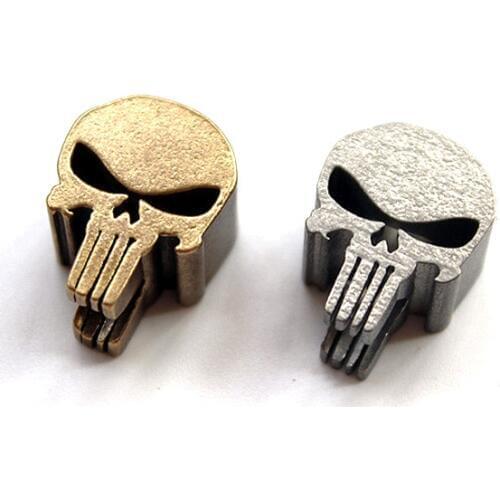 1PC Punisher Skull Brass Knife Beads Lanyard Pendant EDC Tool Paracord Umbrella Rope DIY Accessories Necklace Bracelet Pendant