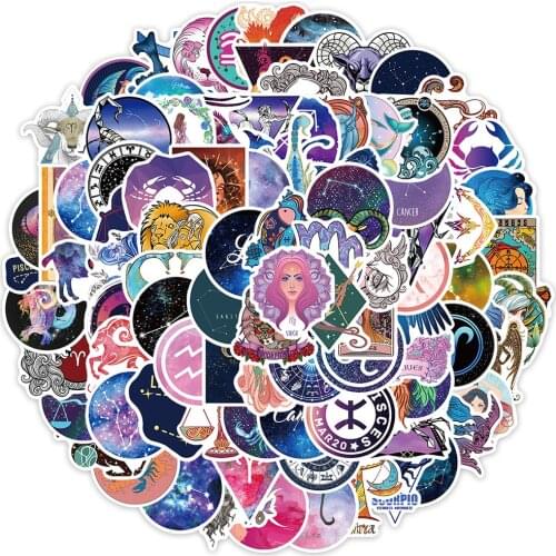 10/30/50/100PCS Constellation Galaxy Colorful Style Graffiti Stickers DIY Bike Travel Luggage Guitar Laptop Cool Decal Sticker