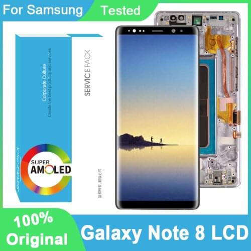 100% Original 6.3" Super AMOLED Display For SAMSUNG Galaxy Note 8 LCD N950 N950F LCD Display Touch Screen Digitizer Assembly