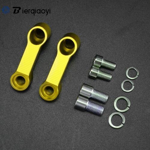 2pcs Universal Motorcycle Accessories Rearview Mirrors Extension Riser 8mm 10mm Bolts Screw Extend Adapter Mirror Mount Riser