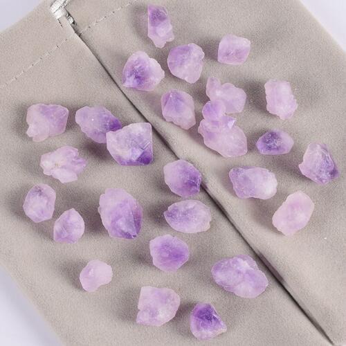 20 pieces Natural Amethyst Raw Stone Irregular Natural Rock Purple Mineral for Chakra Healing Specimen Collection Fountain Decor