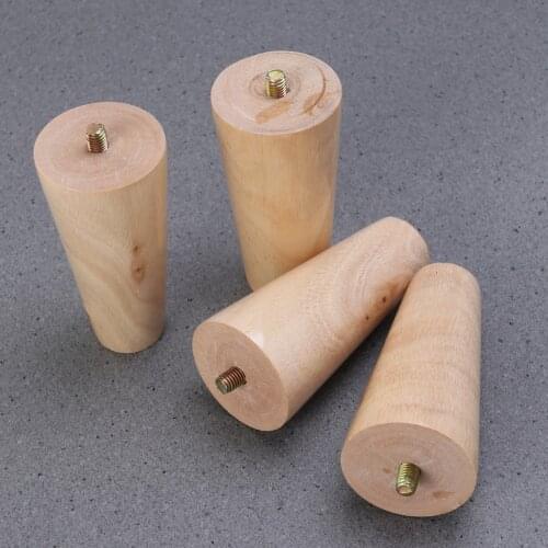 4PCS Wood Sofa Support Foot TV Cabinet Wooden Leg Furniture Accessories