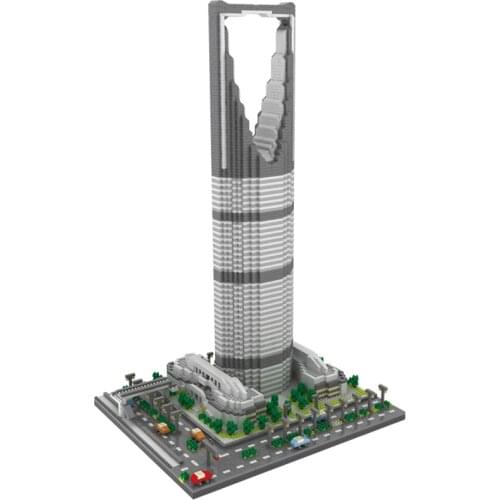 4692Pcs Kingdom Tower Riyadh Saudi Arabia Building Blocks DIY Educational Toys Famous Architecture Micro Bricks for Kids Adults
