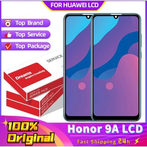 6.3'' Original LCD With Frame For Huawei Honor 9A Display+Touch Screen Tested Screen Replacement On For Huawei Honor 9 A Screen