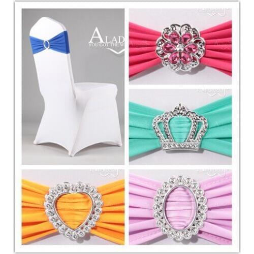 Drill buckle elastic chair cover chair back yarn decoration flower ribbon bow chair back ribbon bandage wedding decoration