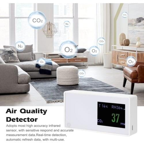 Household CO2 Meter co2 Sensor Air Quality Monitor Multifunctional Gas Analyzer Gas Detector Carbon Dioxide Sensor Air Analyzer