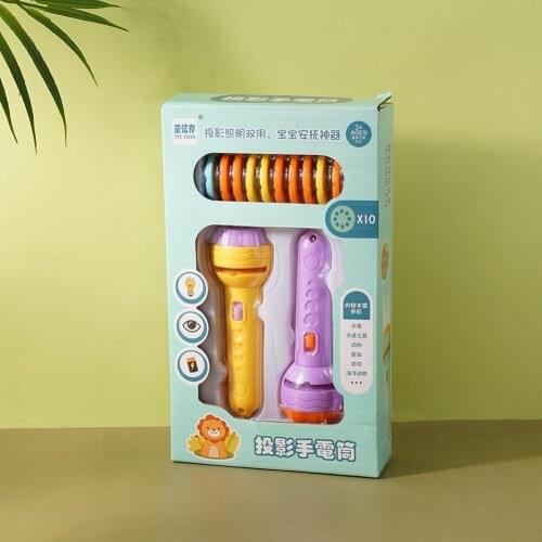 Projector Torch Kids Flashlight Story Book Early Educational Light-up Toys Sleep Light Preschool Fairy Tale Projection Lamp Gift