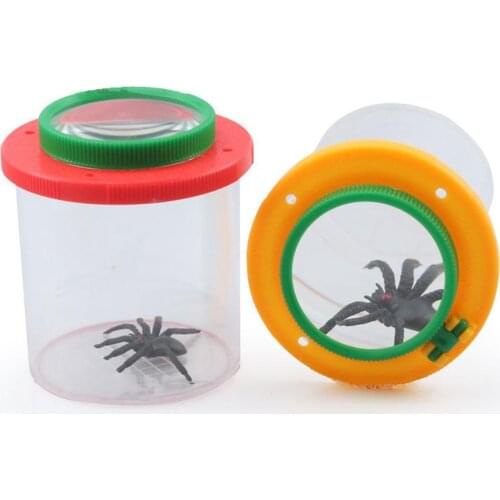Children Cylindrical Crawler Spider Insect Viewer Box Magnifying Glass Magnifier Handhled Magnifier Glass