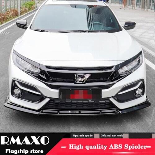 For Honda Civic Hatchback AK-D Body kit spoiler 2020-2021 Civic 3K Rear lip rear spoiler front Bumper Diffuser Bumpers Protector