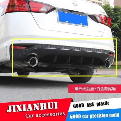 For Nissan Altima Body kit spoiler 2019-2020 For Altima ABS Rear lip rear spoiler front Bumper Diffuser Bumpers Protector