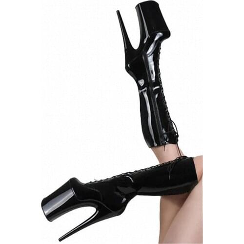7.87in High Height Sex Boots Party Boots Stiletto Heel Platform Knee-High Boots US Size 5-11 No.150-1