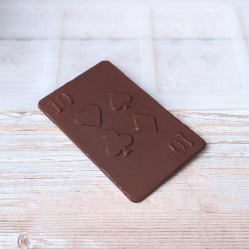 Playing CARDS 10 JQK Non-stick Silicone Chocolate Mold Ice Molds Cake Mould Bakeware Baking Tools