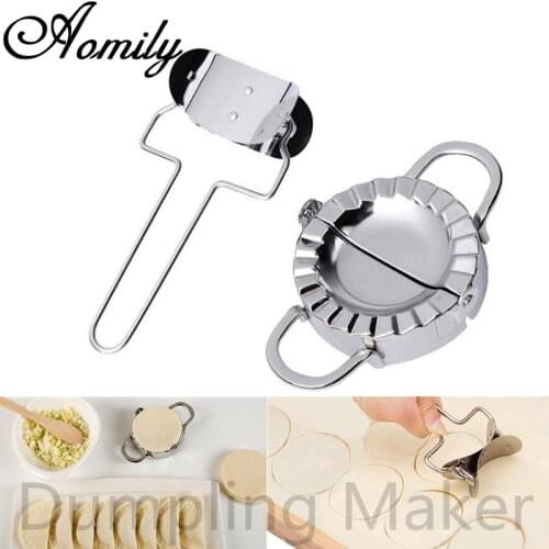 Amoliy Dumpling Making Tools Stainless Steel Dumpling Wraper Mould Dumpling Maker Mold Pastry Cutter Kitchen Cooking Baking Tool