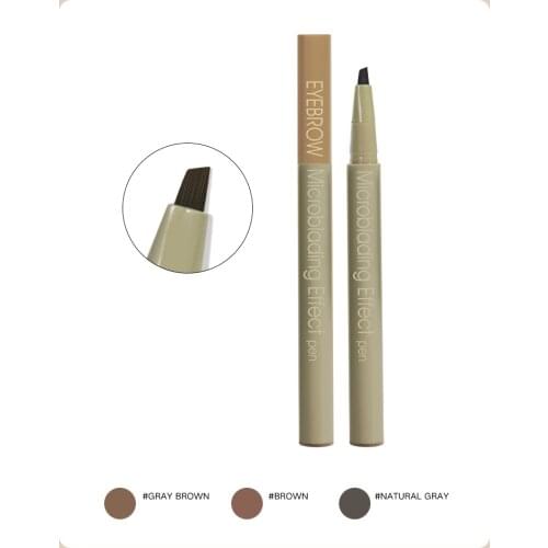 Music Flower 3 Colors Eyebrow Pencil Natural Long-lasting Microblading Effect Eyebrow Pen Makeup Eyes Makeup Waterproof