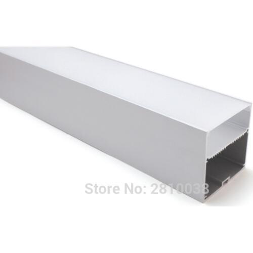 50 X 2M Sets/Lot Office lighting led strip channel Large square type aluminium led housing profile for suspending lamps