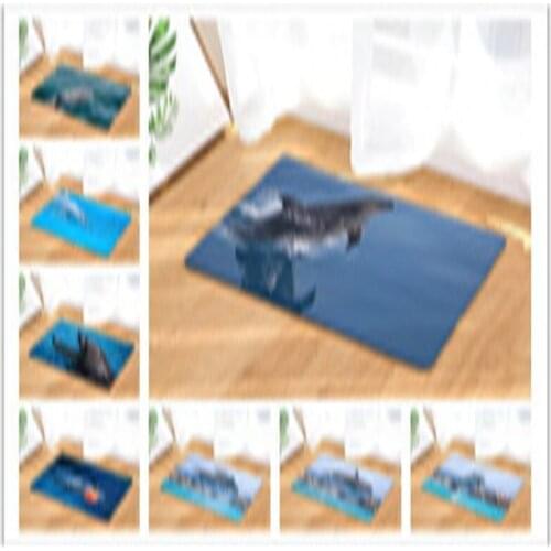 The Whale Floor Mats Living Rooms Anti-slip Carpet for Bedroom Kitchen Bathroom Rug Welcome Mats for Front Door