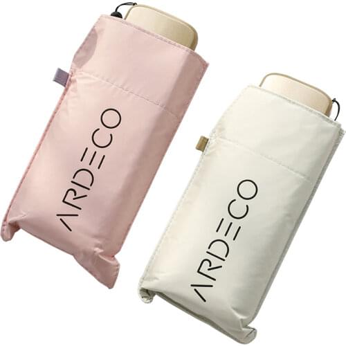 Light Mini Umbrella Pocket Parasol Five Folding Umbrella Women Yellow Black Rubber Compact UV Sun Rain Umbrellas Ombrello SY169