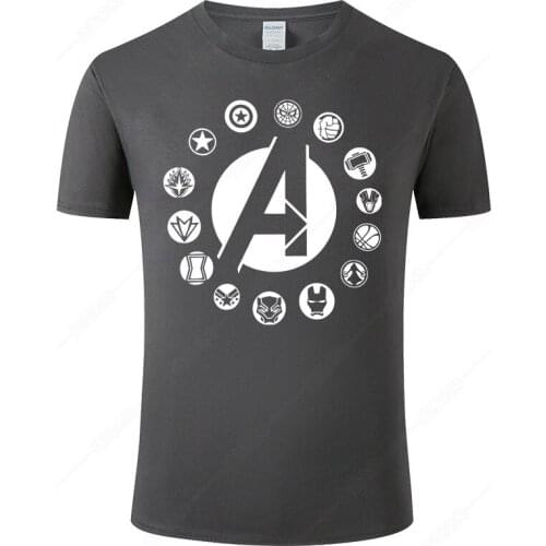 The Avengers T Shirt Men Classic Print T-Shirt Homme 2021 Fashion Summer Cotton Short Sleeve Tops Streetwear Tee Clothing J77