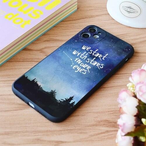 For iPhone Stars In Our Eyes Aries Print Soft Matt Apple iPhone Case 6 7 8 11 12 Plus Pro X XR XS MAX SE