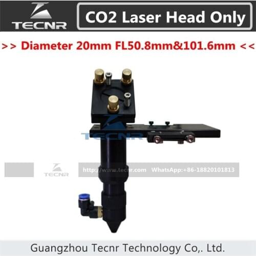 CO2 laser head set integrative focus lens and 25MM Dia laser mirror mount 50.8MM FL