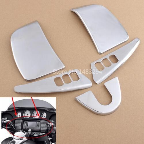 New Chrome Inner Fairing Trim Panels Cover Fits For Harley FLHTKSE FLHX FLHXS FLHTK 14-17