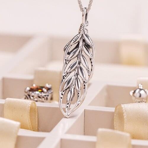 Authentic 925 Sterling Silver Charm New Style Leaf Fashion Carved Leaf Pendant Fit Pandora Women Bracelet & Necklace Diy Jewelry