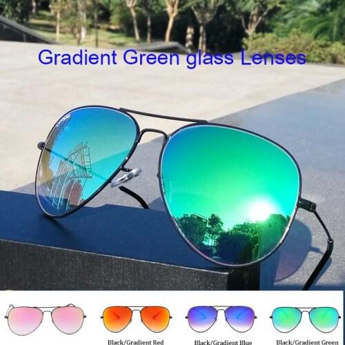 Luxury Classic glass lenses sunglasses Brand Design men women driving rays Gradient 62mm 3026 Mirror sun glasses uv400