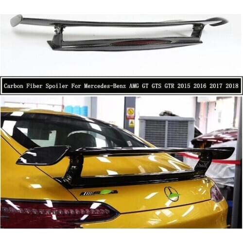 High Quality Carbon Fiber Spoiler For Mercedes-Benz AMG GT GTS GTR 2015 2016 2017 2018 Wing Lip Spoilers