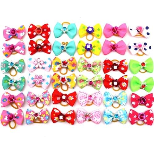 Pet Hairpins Dog Ribbon Hair Clip Headwear Grooming Puppy Hairpins Hair Accessories