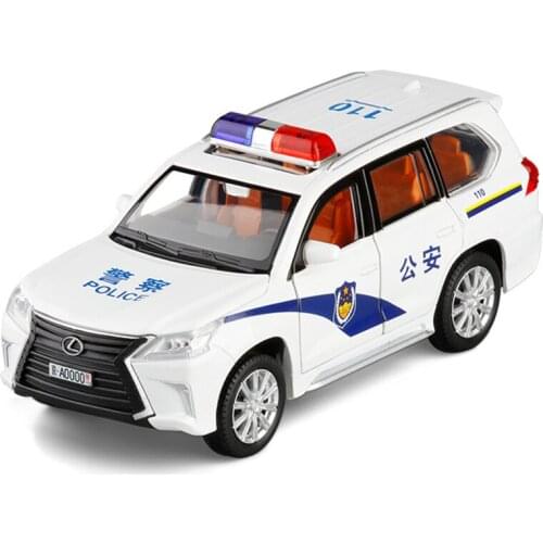 1:32Alloy Diecastedcar Model LX570 Lake Offroad Vehicle Six-open Sound and Light Metal Model Collection Display Gift Decoration