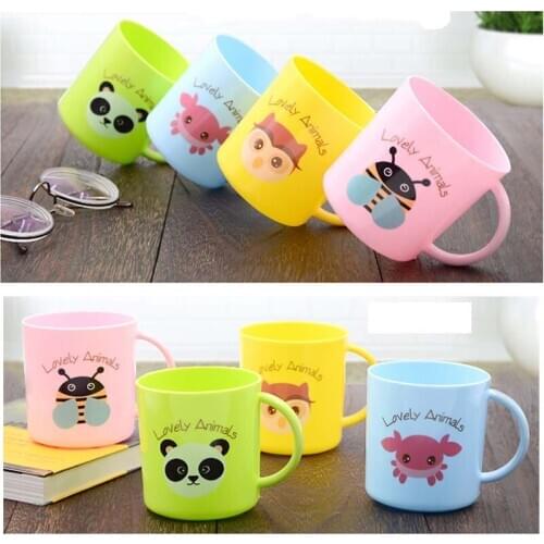 1Pcs 200ml Baby Children Water Cup Environmental Health Baby Feeding Cup Cartoon Milk Juice Cup for Kids