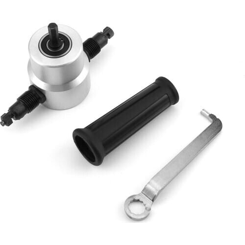1PC Double Head Sheet Metal Nibbler Cutter Cutting Tool Saw Power Drill Attachment for Repairing Work TB Sale