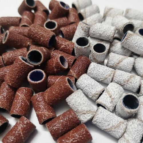 300pcs Nail Art Acrylic UV Gel Polish Remover Electric Machine Ring Drill Bits Manicure Pedicure Grinding Head Nail Sanding Band