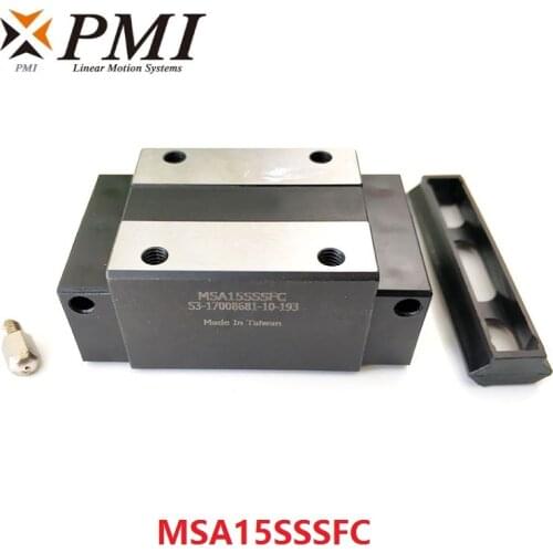 4pcs Original Taiwan PMI MSA15S MSA15SSSFC N linear guideway slide block Carriage for CO2 laser machine CNC router MSA15S-N