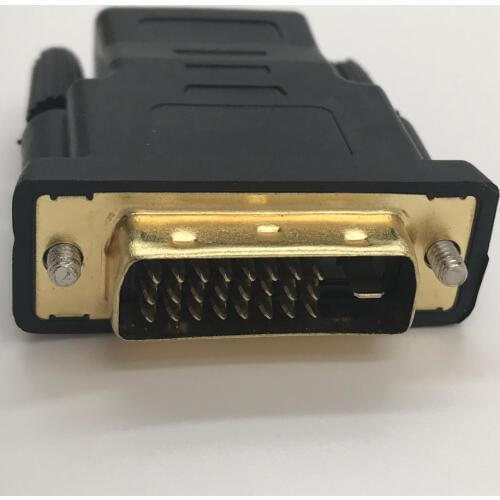 DVI 24+1 to HDVT adapter DVI Male to HDMI-Compatible Female Converter For HDTV Gold Plated Support 1080p High Quality 1Pcs
