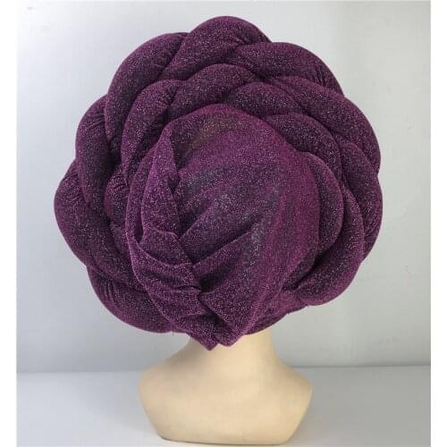 African head wraps for women turban femme nigerian aso oke african headtie autogele women head wrap sewing fabric1set