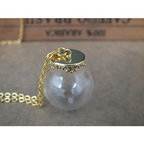 Free ship!! 20x12mm DIY glass globe ball pendant/crown shape cap/pop glass vial jewelry pendant
