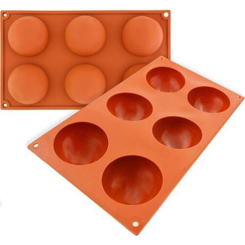 6/15/24 Holes Large Half Circle Silicone Mold DIY Soap Form Jelly Chocolate Mold Candy Bar Fondant Molds Cake Decorating Tools