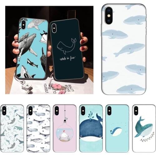 XSPING Ocean Big Fish Whale Phone Case For iPhone 12 Mini 11 Pro XS Max X XR 7 8 Plus