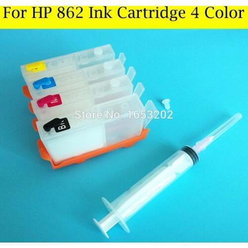 4 Color/Lot 862 Ink Cartridge For HP 862 XL For HP B111e B209a B210a B211E Printer With Auto Reset Chip