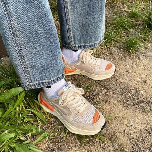 Breathable Mesh Casual Sports Shoes Spring And Autumn New All-Match Low-Cut Lace-Up Plus Size Womens Shoes